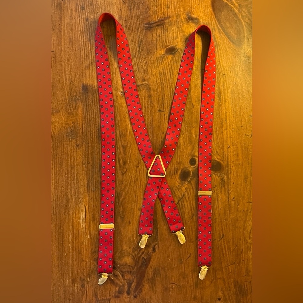 CAS W. Germany Red Poppy
Suspenders Gold Hardware One size